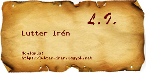 Lutter Irén névjegykártya